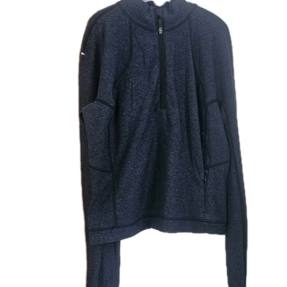 Lululemon 1/2 Zip Pullover Heathered Herringbone Navy Size 6